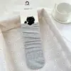 Calcetines Lindos de Animales de Dibujos Animados Tridimensionales para Mujer de Otoño e Invierno, Calcetines de Tubo Medio de Hilo de Pluma con Puño Doble, Calcetines de Algodón Bordados tipo Slouch
