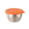 Plato de Condimentos de Acero Inoxidable 304 Paquete Individual Taza de Condimentos para Picnic con Tapa Taza para Salsas Caja de Condimentos para Ensalada Salsa de Tomate