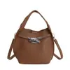 Versión Coreana Bolso Cubo Retro de Mano de Nicho para Mujer 2025 Invierno Nuevo Elegante Casual Versátil Bolso de Hombro Cruzado