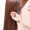 Pendientes de plata S999 para mujer, con sonrisa, temperamento dulce, cara sonriente sencilla, gancho para la oreja, personalidad, tornillo, bola, pendientes para mujer