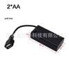 No. 7 Sección 2 de la caja de batería AAA5 Sección 3 Sección 4 Sección 6 Sección 8 con tapa e interruptor conectado al conector USB hembra del compartimento de la batería