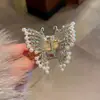 Horquilla de metal con forma de perla para el pelo, accesorio para la cabeza para mujer, horquilla grande con forma de tiburón de celebridad cibernética de Corea del Sur