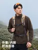 Forro de Lã Quente Masculino para Jaqueta Corta-vento Outono/Inverno 2026 Novo Gola Alta Cardigã Casual Versátil Roupa Externa