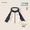 Ropa Infantil Bangxuan Otoño e Invierno Ropa para Niños 10A Antibacterial Cálido Sudadera con Capucha para Niñas Top de Bloques de Color Chaqueta con Capucha para Niñas