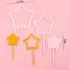 Decoración de Pastel para Hornear Estrellas Pentagonales para Pastel Set de Tarjetas para Pastel Decoración de Mesa de Postres para Fiesta