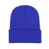 Otoño e invierno comercio exterior gorro de color liso gorro de lana de color fluorescente gorro de punto tipo suéter gorro para la cabeza hip-hop al aire libre de acrílico fábrica de gorros