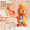 Tiktok mismo pato lindo carrito de agua giratorio juguete de baño para bebé pato amarillo pequeño bebé niños jugando spray de agua Pato Grande
