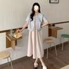 Conjunto de Vestido de Verano Nuevo Estilo Chanel Talla Grande para Mujeres Curvilíneas, Vestido Lencero Largo con Blazer Versátil Conjunto de Dos Piezas Moderno