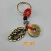 Novo Pingente Chaveiro Moeda Cinco Imperadores Chinoiserie Moeda de Cobre Carro Joia Artesanal Decoração Carro Estilo Étnico Pingente Barraca