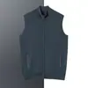 Chaleco de Cachemira Pura 100% Peinada para Otoño e Invierno, Cuello Alto Medio, con Cremallera para Hombre, Suéter Casual sin Mangas para Jóvenes y Adultos