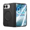 Adequado para Capa de Celular iPhone Duo, Apple 18 Dobrável Sucção Magnética Couro Liso Capa Protetora Frontal e Traseira com Película Integrada, Transfronteiriço