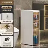 Prateleira de Armazenamento com Fresta Ultra-Estreita para Banheiro, Armário de Fresta para Cozinha de Chão, Armário de Armazenamento para Banheiro Estilo Gaveta, Armário de Armazenamento sem Instalação