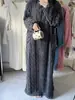 Bata Larga Acolchada de Jacquard de Coralina Pijamas de Invierno Ropa Cálida para el Hogar Bata Larga Cálida para Otoño e Invierno