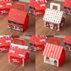 Casa de Pan de Jengibre Navideña de Año Nuevo Galletas Dulces Copo de Nieve Crujiente Caja de Regalo Turrón Navideño Caja de Empaque de Chocolate