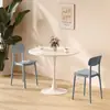 Mesa de negociación redonda pequeña de estilo nórdico blanco de celebridades de Internet, mesa y silla combinadas para cafetería, té con leche y mesa de comedor tipo tulipán.