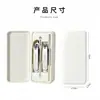 Novo Conjunto de 4 Peças Caixa Colorida de Aço Inoxidável Borda Inclinada Borda Reta Alicate de Unha Anti-Salpicos Lixa de Unha Colher de Ouvido Conjunto de Manicure