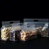 Bolsa Transparente de Ocho Lados Sellable Stand-Up Bolsa Selladora para Snacks Arroz Escarchado Bolsa de Empaque para Alimentos con Asa Ancha en Stock