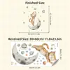 Adesivos de parede autoadesivos de gatinho de fantasia espacial de desenho animado estilo ins decoração de parede de fundo para quarto de criança adesivos BR3109E