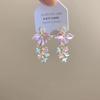 Aretes Colgantes de Pétalos Rosados Dulces Franceses para Mujer, Suaves y Elegantes Estilo Mori, de Alto Valor para Uso Diario y Combinación con Todo