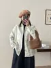 Outono e Inverno Novo Estilo Japonês Bordado Floral Camisa Acolchoada Solta Manga Longa Personalizada Redutora de Idade Top Atacado