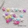 1.7cm Macarrón Tela Estrella Corazón Tela en Relieve Pegatina Decoración Accesorios Ventilador Hecho a Mano DIY Cuenta Manual F331