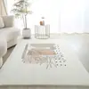 Série de Tapetes Estilo Abstrato Geométrico, Imitação de Caxemira, Capachos Macios e Confortáveis, Tapetes Decorativos Bonitos e Versáteis para a Sala de Estar