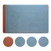 En Stock Mantel Individual de Dos Tonos con Patrón de Vaca PVC Cuadrado Estilo Occidental Mantel Impermeable Estilo Chino para Mesa de Comedor Resistente al Calor Simple Estilo Nórdico