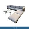 Móveis de Exterior Pátio Jardim Lazer Sofá de Corda B&B ao Ar Livre Vila Design Imitação Madeira Cama Combinação Mesa de Centro