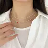 Moderna y Exquisita Temperamento Versátil Colorido Dopamina Gota de Agua Collar Lujo Ligero Gama Alta Nicho Simple Cadena para Clavícula para Mujeres