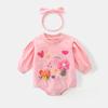 Roupas de bebê com saco de fraldas primavera e outono 0-2 anos triângulo conjugado ha roupas 2025 novo bebê menina atacado 3028