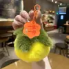 Chaveiro de Pelúcia Novo Estilo Caqui da Sorte, Pequeno Pingente de Caqui para Tudo Dar Certo, Caqui para Boa Sorte, Ornamento de Presente para Bolsa