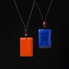 Colgante de cristal natural "Sin Preocupaciones", colgante cuadrado pulido de cristal amarillo y piedra en bruto de amatista, venta al por mayor de joyería de cristal