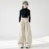 Pantalones de primavera y otoño para niñas 2026 nuevos pantalones casuales de trabajo de pierna recta de pierna ancha para estudiantes de secundaria