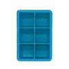 Bandeja de Gelo Quadrada com 6 Cubos Transfronteiriça Caixa de Gelo Doméstica Silicone de Grau Alimentício Película Fácil de Remover Molde de Cubos de Gelo Geladeira Whiskey