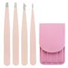 En Stock Pinzas de Acero Inoxidable de 96 Piezas para Aplicar Pestañas Postizas, Dar Forma a las Cejas, Creación de Doble Párpado, Pinzas de Alta Precisión para Cejas, Juego de Tres o Cuatro Piezas