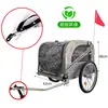 Reboque de bicicleta para animais de estimação reboque traseiro para cães gatos carrinho dobrável ao ar livre para passear com cães ciclismo reboque respirável