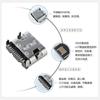 Conector Hembra Tipo-C 16P, Montaje Superficial en Placa, Extendido, Alta Corriente 5A, Soldadura por Ola