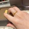 Herança francesa antiga anel liso anel liso ouro areia do Vietnã fosco diamante fosco sólido fabricantes de anéis fechados