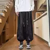Calça Pantalona da Moda com Estampa de Dragão para Homens, Tamanho Plus Size de Verão, Caimento Solto, Leve, Barra Dobrada, para Homens Grandes e Altos