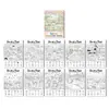 Novos pôsteres para colorir 10 folhas/pacote com tema de Páscoa, para encontrar objetos e colorir, papel para desenho divertido com grafite desenhado à mão