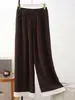 Calça Feminina Longa Estampada Primavera e Verão, Tamanho Grande Fina Solta Casual, Roupa de Casa e Calça de Dormir para Exterior, Calça de Renda Tendência