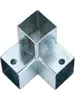 Conexões para Tubos de Ferro 25X25 Conector para Tubo Quadrado Prateleira Exibição Suporte Fixadores Acessórios Bidirecional Três Vias