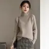 Tricô de Gola Alta Novo Outono Inverno 2026 Feminino Engrossado Raglan Manga Longa Pulôver Solto Camada Base Suéter