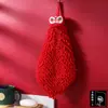 Toalla de Cocina para Colgar, Paño de Limpieza Absorbente, Toalla de Mano para Baño, Toalla de Mano de Vellón de Coral, Toalla de Cocina para Colgar con Gancho