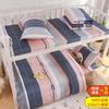 Conjunto de três peças de lençol de cama verde exército de algodão, capa de edredom, dormitório estudantil, treinamento militar, proteção trabalhista, roupa de cama de algodão