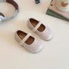 Zapatos Casuales de Suela Suave para Niños Verano 2025 Nuevos Zapatos para Niños Pequeños Niñas Zapatos de Cuero Moda Princesa con Pedrería
