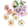 Ramo Artificial de Peonías de 3 Capas para Boda, Adornos Terminados de Flores Artificiales de Seda de Alta Gama para Decoración de Sala de Estar