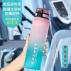 Taza de Agua de Verano Escarchada con Gradiente, Tetera Deportiva para Fitness, Té, Gran Capacidad, Resistente a Altas Temperaturas, Anticaídas, Vaso de Plástico, Estudiante