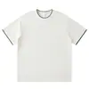 Producto Nuevo de Primavera y Verano: Camiseta de Algodón Merceizado Suave como la Seda de Color Liso con Cuello Redondo, Paquete de 50 Piezas, con Impresión de Logo Personalizado y Borde del Cuello en Contraste para un Look Casual
