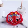 Muñeco de León de Peluche de Dibujos Animados Broche Año Nuevo Estilo Chino Bestia Dragón Carpa Linterna Muñeco Decoración Bufanda Calcetines Accesorios